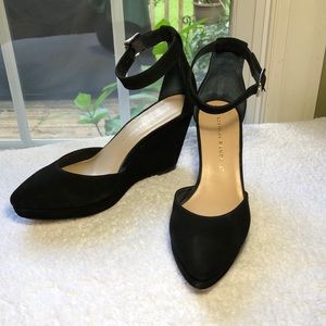 Loeffler Randall Black suede Wedges